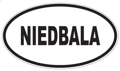 NIEDBALA - Oval Magnet