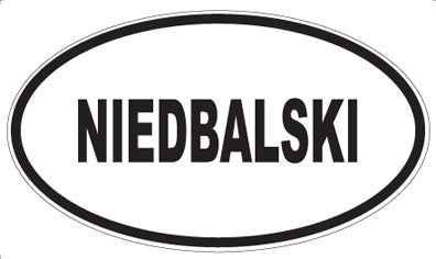 NIEDBALSKI - Oval Sticker