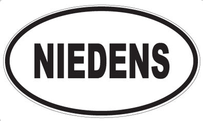 NIEDENS - Oval Sticker