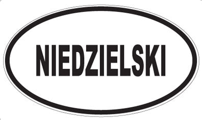 NIEDZIELSKI - Oval Magnet