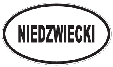 NIEDZWIECKI - Oval Sticker