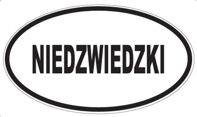 NIEDZWIEDZKI - Oval Magnet