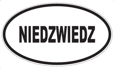 NIEDZWIEDZ - Oval Magnet