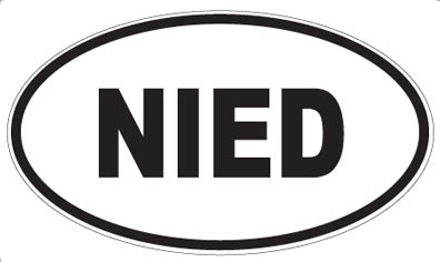 NIED - Oval Magnet