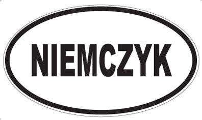 NIEMCZYK - Oval Sticker