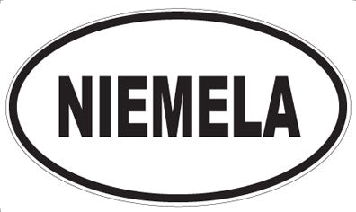 NIEMELA - Oval Sticker