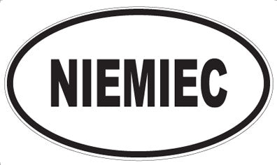 NIEMIEC - Oval Magnet