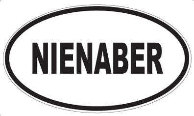NIENABER - Oval Sticker