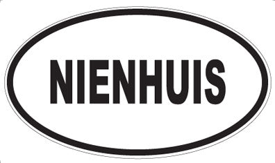 NIENHUIS - Oval Sticker