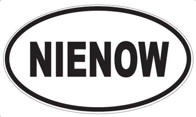NIENOW - Oval Sticker