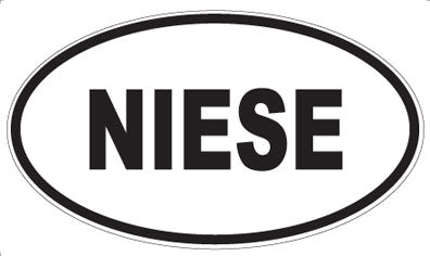 NIESE - Oval Sticker