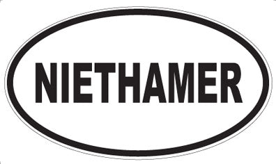 NIETHAMER - Oval Sticker