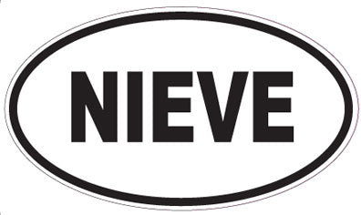NIEVE - Oval Sticker