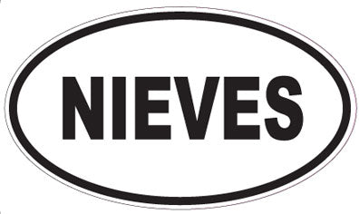 NIEVES - Oval Sticker
