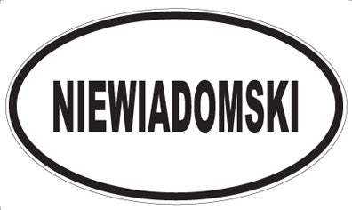 NIEWIADOMSKI - Oval Sticker