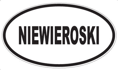NIEWIEROSKI - Oval Magnet
