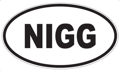 NIGG - Oval Magnet