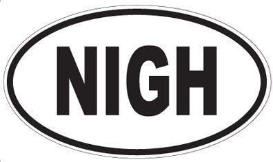 NIGH - Oval Sticker