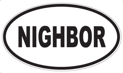 NIGHBOR - Oval Sticker
