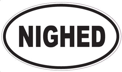 NIGHED - Oval Sticker