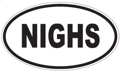 NIGHS - Oval Sticker