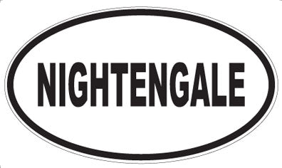 NIGHTENGALE - Oval Sticker