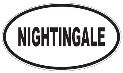 NIGHTINGALE - Oval Sticker