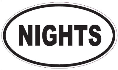 NIGHTS - Oval Sticker