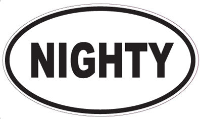 NIGHTY - Oval Sticker