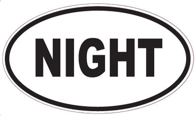 NIGHT - Oval Magnet