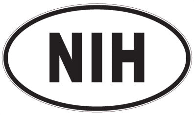 NIH - 3 Letter Initials Oval Sticker