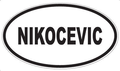 NIKOCEVIC - Oval Sticker
