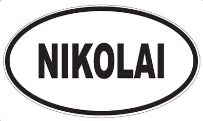 NIKOLAI - Oval Sticker