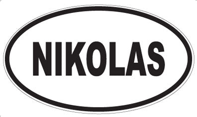 NIKOLAS - Oval Magnet