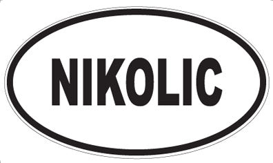 NIKOLIC - Oval Magnet