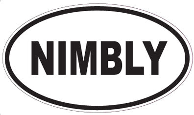 NIMBLY - Oval Sticker