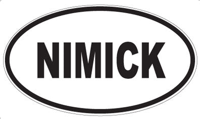 NIMICK - Oval Magnet