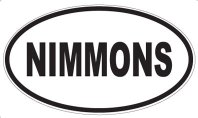 NIMMONS - Oval Sticker