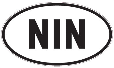 NIN - 3 Letter Initials Oval Sticker