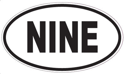 NINE - Oval Sticker
