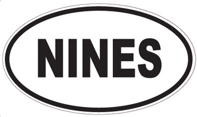 NINES - Oval Sticker