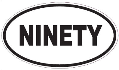 NINETY - Oval Sticker