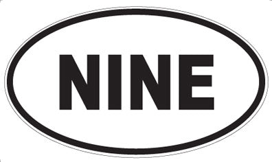 NINE - Oval Magnet