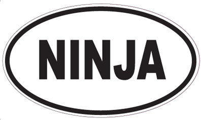 NINJA - Oval Sticker