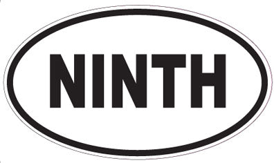 NINTH - Oval Sticker