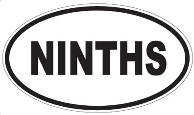 NINTHS - Oval Sticker