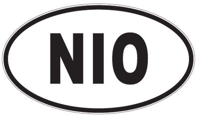 NIO - 3 Letter Initials Oval Sticker