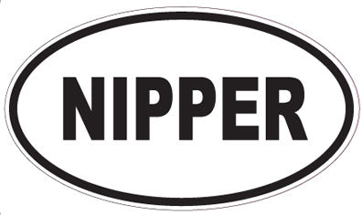 NIPPER - Oval Sticker