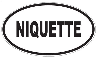 NIQUETTE - Oval Sticker