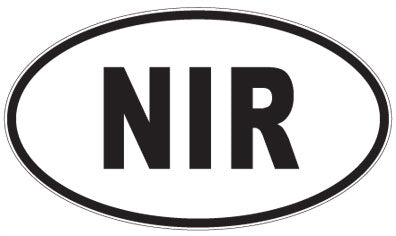 NIR - 3 Letter Initials Oval Sticker